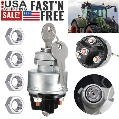 Universal Ignition Key Starter Switch With 2 Keys For Car Truck Tractor Trailer
