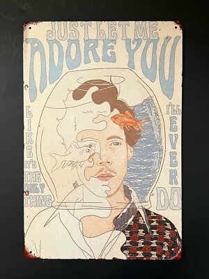 Harry Styles Just Let Me Adore You Metal Tin Novelty Sign Wall Art Home Decor