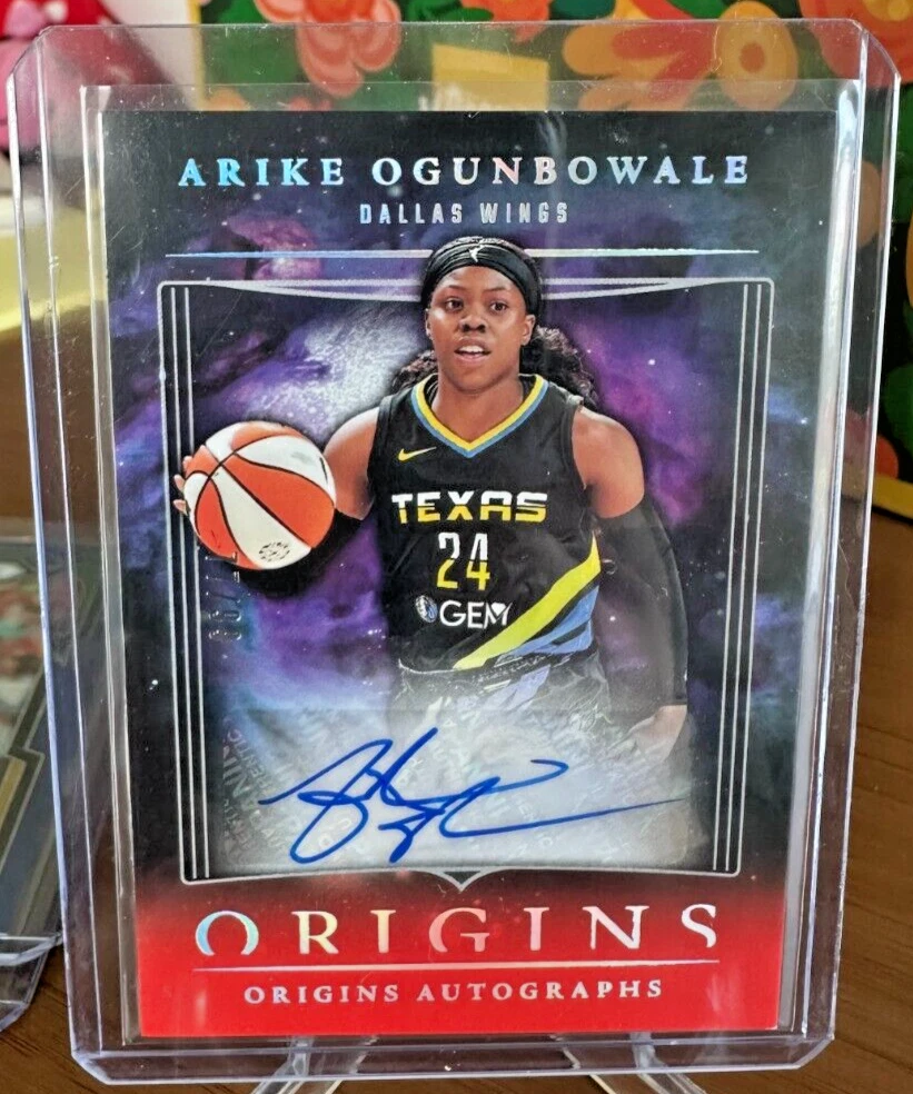 2024 ORIGINS WNBA ARIKE OGUNBOWALE AUTO RED #77/99