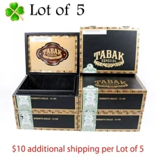 Lot of 5 Tabak Especial Robusto Dulce Empty Wood Cigar Box 9" x 7" x 3.25"