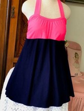 Ladies xxxxl SWIMDRESS  Flourescent Pink  Navy Blue