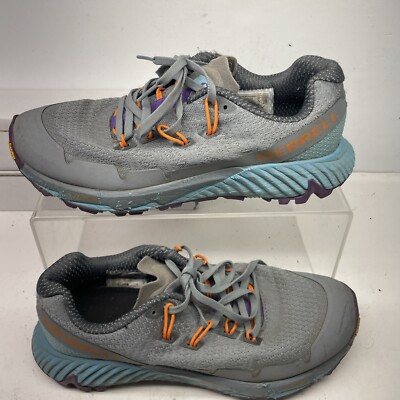 Merrell Agility Peak Flex 3 Womens Trail Shoes Sz 8 Gray Blue Sneakers Athletic