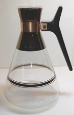 VTG MCM 1950s Replacement Atomic Copper Coffee Carafe From Inland Glass Works Co