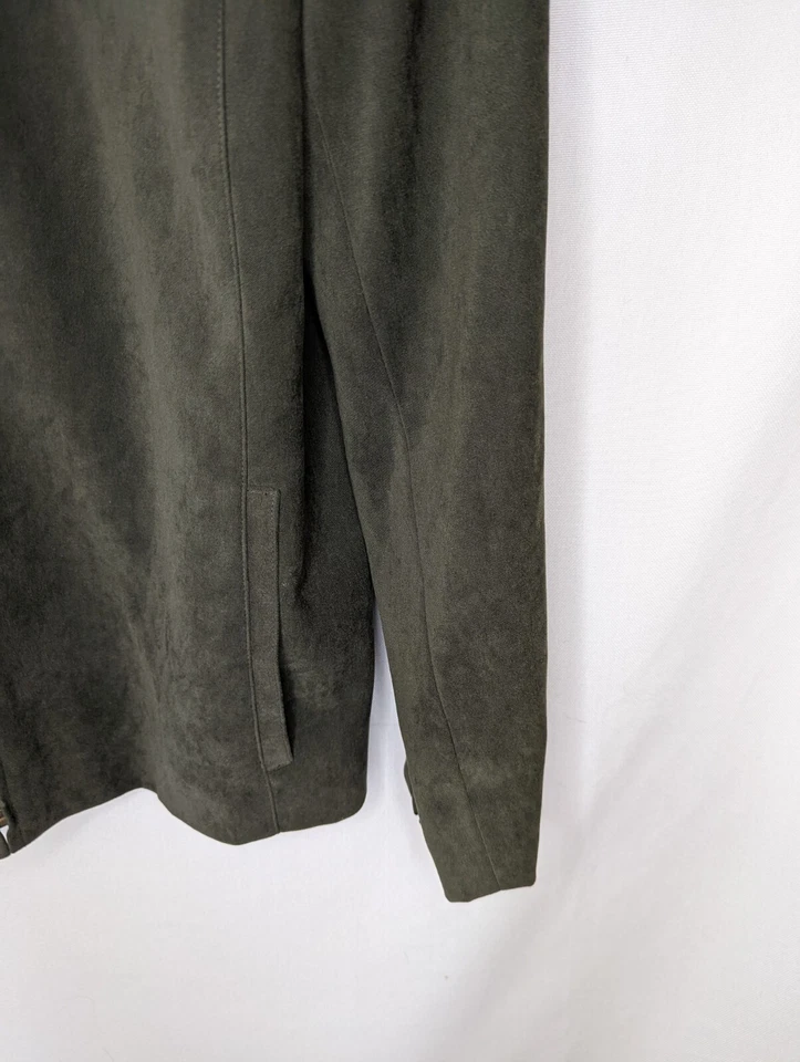Trousers Etc Hunter Green Zip Up Jacket Size 8 - Image 3 of 4