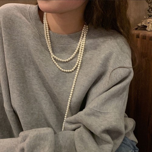 Women Female O-chain Necklace Trendy Beaded Chain Necklace Gift - Picture 5 of 5