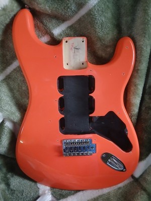 2026  Fender Squier stratocaster electric guitar body Tahitian Coral Indonesia.