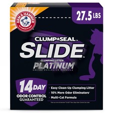 Clump  Seal Slide Platinum Multi Cat Clumping Cat Litter Easy Clean Technology
