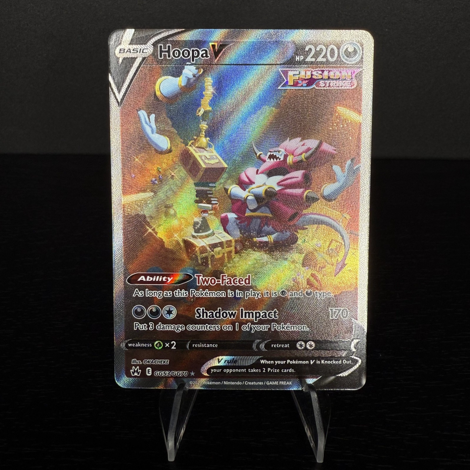 Hoopa V #GG53/GG70 (Near Mint) Crown Zenith: Galarian Gallery Holo Pokemon Card