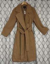 NWT Express Women s XL Camel Long Belted Doub...