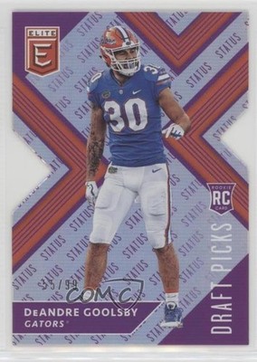 2018 Elite Draft Picks Status Purple Die-Cut 35/99 DeAndre Goolsby Rookie RC 0f8