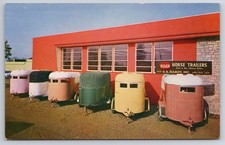 Miley Horse Trailers G.K. Hardt Ad Santa Rosa, CA Spectra-Color Postcard