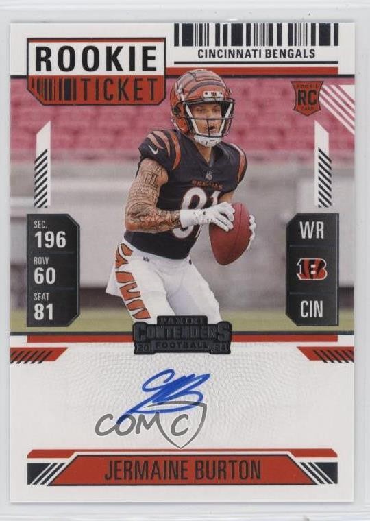 2024 Panini Contenders Ticket RPS Hobby Jermaine Burton #135 Rookie Auto RC