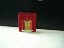 Triang 50s Dollhouse Fireplace red brick and yellow tin vgc