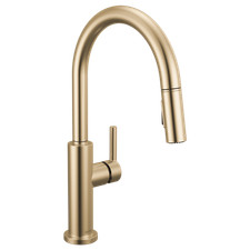 Delta Nicoli 19867LF-CZ Single Handle Pull-Down Kitchen Faucet -Champagne Bronze