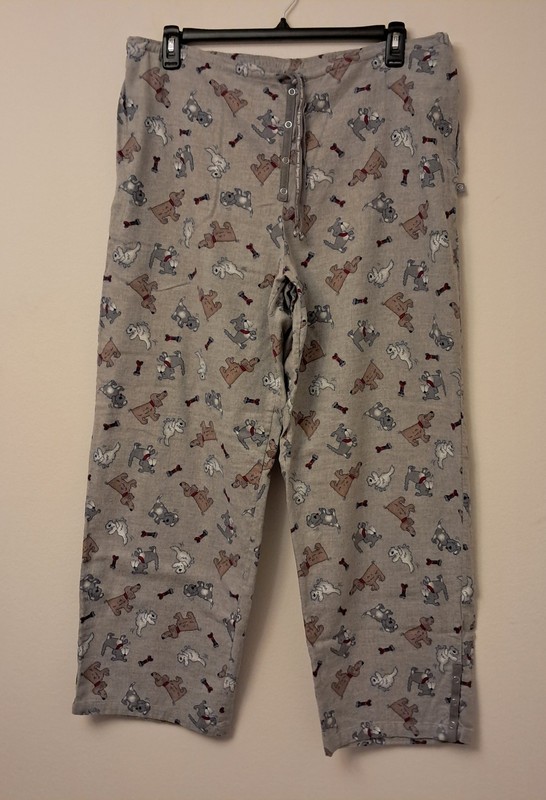 Sears Roebuck Personal Identity sz L Dogs Loungewear Sleep Pant 100% Cotton 