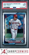 2024 BOWMAN CHROME MEGA BOX #82 MIKE TROUT PSA 9