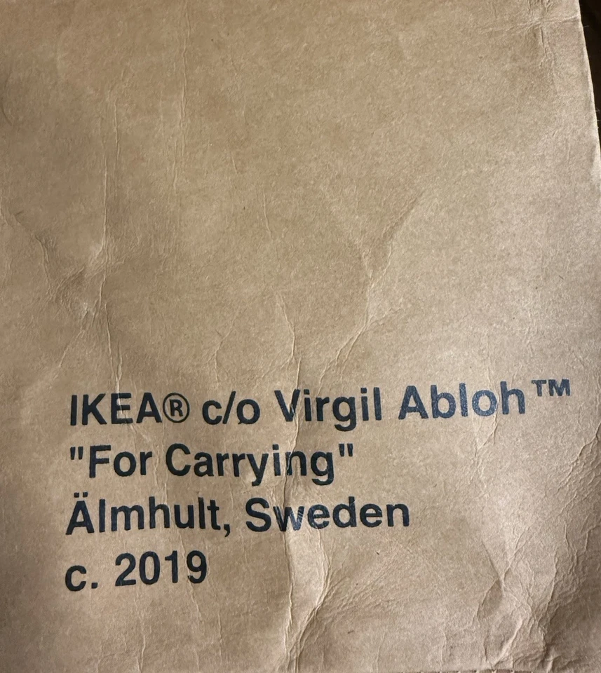 Bolso de Mano IKEA Off White Virgil Abloh Markerad Escultura | 6214 Grande 21 Galones  Foto 3 de 4