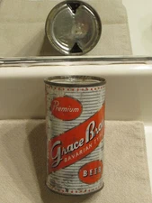 *enamel* GRACE BROS BAVARIAN TYPE #3, flat top beer can, Santa Rosa, California