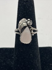 Sterling Silver Mother Of Pearl Inlay Ring Size 6.5