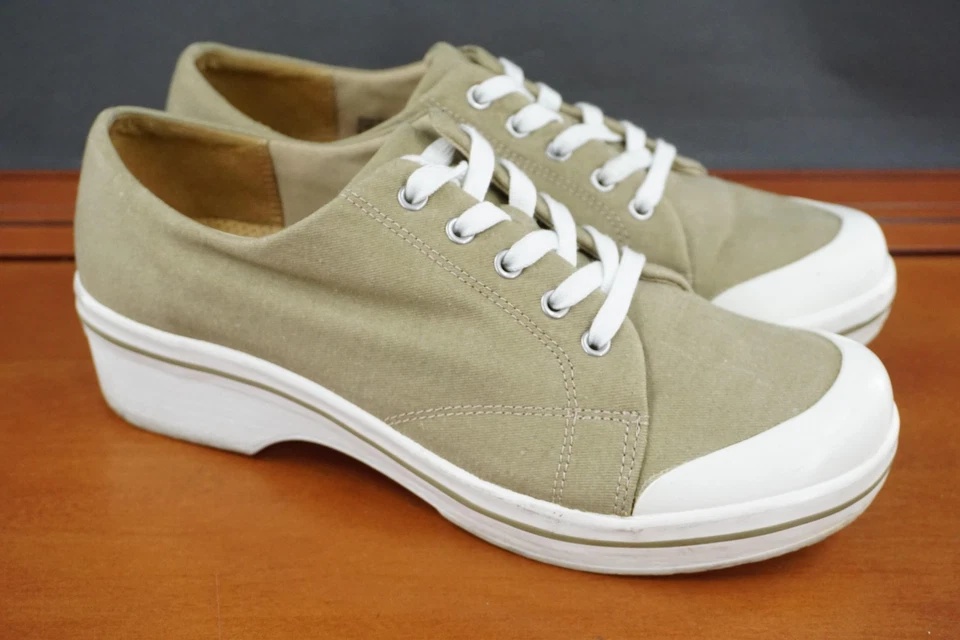 Zapatos de lona Dansko Veda para mujer talla EU 41 veganos con cordones puntera caqui Foto 3 de 4