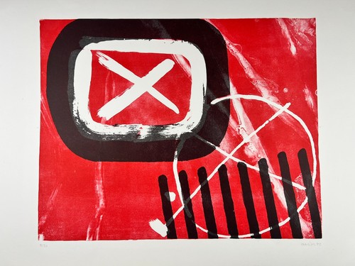 🎨 Friedrich Gräsel Graphic Signed 9/20 Elemental Sign Abstract Minimal 70cm