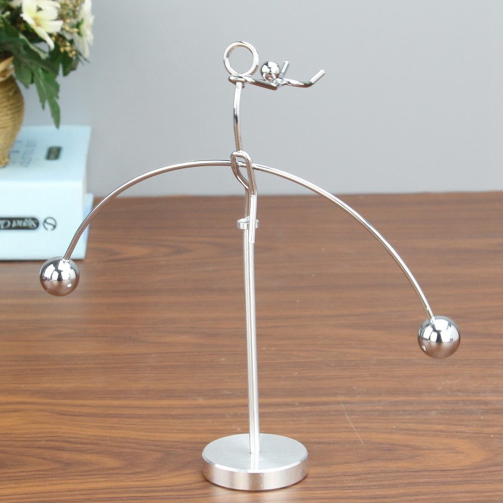 Metal Balancing Pendulum 2-People Dancing Innovative Stress Relief Toy Office De
