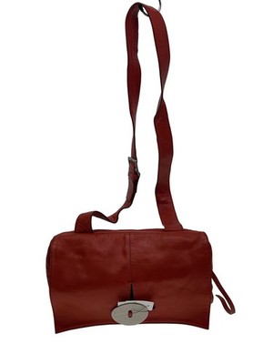 kawa-kawa Leather Shoulder Bag, Red