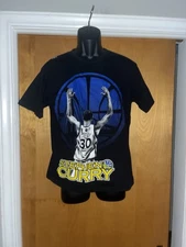 NBA UNK Golden State Warriors Steph Curry T-Shirt Men's Small Blue #30