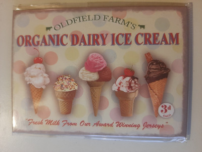 seltener Kühlschrankmagnet Magnet Kühlschrank '' Organic Dairy ice Cream Oldfield