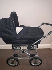 Silver Cross Sleepover Pram in Charcoal Swirl design 