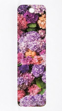 Vintage Anne Geddes Hydrangea Flower Baby Bookmark 5.75x1.5" Ribbon VGC