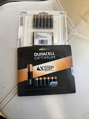 2X Duracell Optimum AAA Alkaline Batteries 12-Pack  (2x12) U9