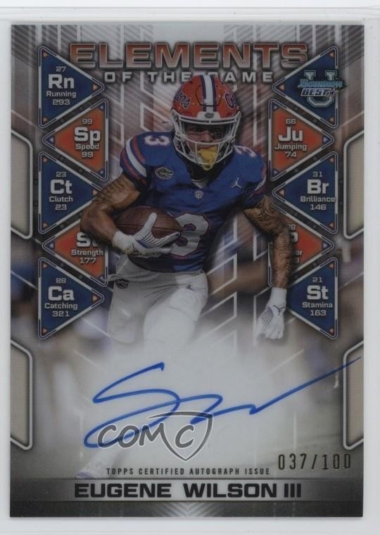 2024 Bowman U Elements of the Game 37/100 Eugene Wilson III #ETG-EW Auto 0q1q