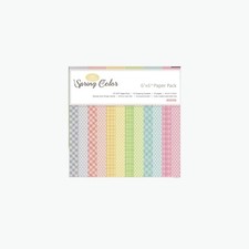 12 Sheets 6x6 Inch Pink Spring Scrapbook Paper SingleSided Craft Pad