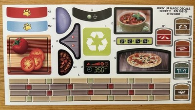 New! Step 2 MIXIN  UP MAGIC KITCHEN DECALS  replacement part Decals Stickers