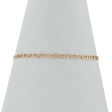 Yellow Gold Anchor Chain Bracelet 8" - 14k Mariner