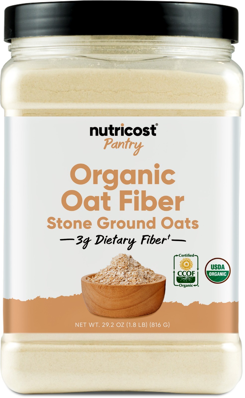 Nutricost Pantry Organic Oat Fiber 18 Pounds Stone Ground Oats 3690₽
