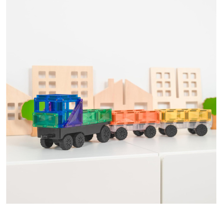 Connetix Rainbow Transport Pack – 50‑Piece Magnetic Building Set - Free Shipping