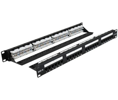24 port (1U 19inchinch CAT6 Universal Patch Panel  Rack Mountable