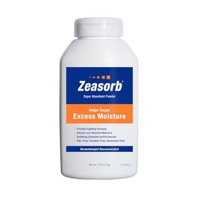 Zeasorb Excess Moisture Control Super Absorbent Foot & Body Powder, Dermatologis