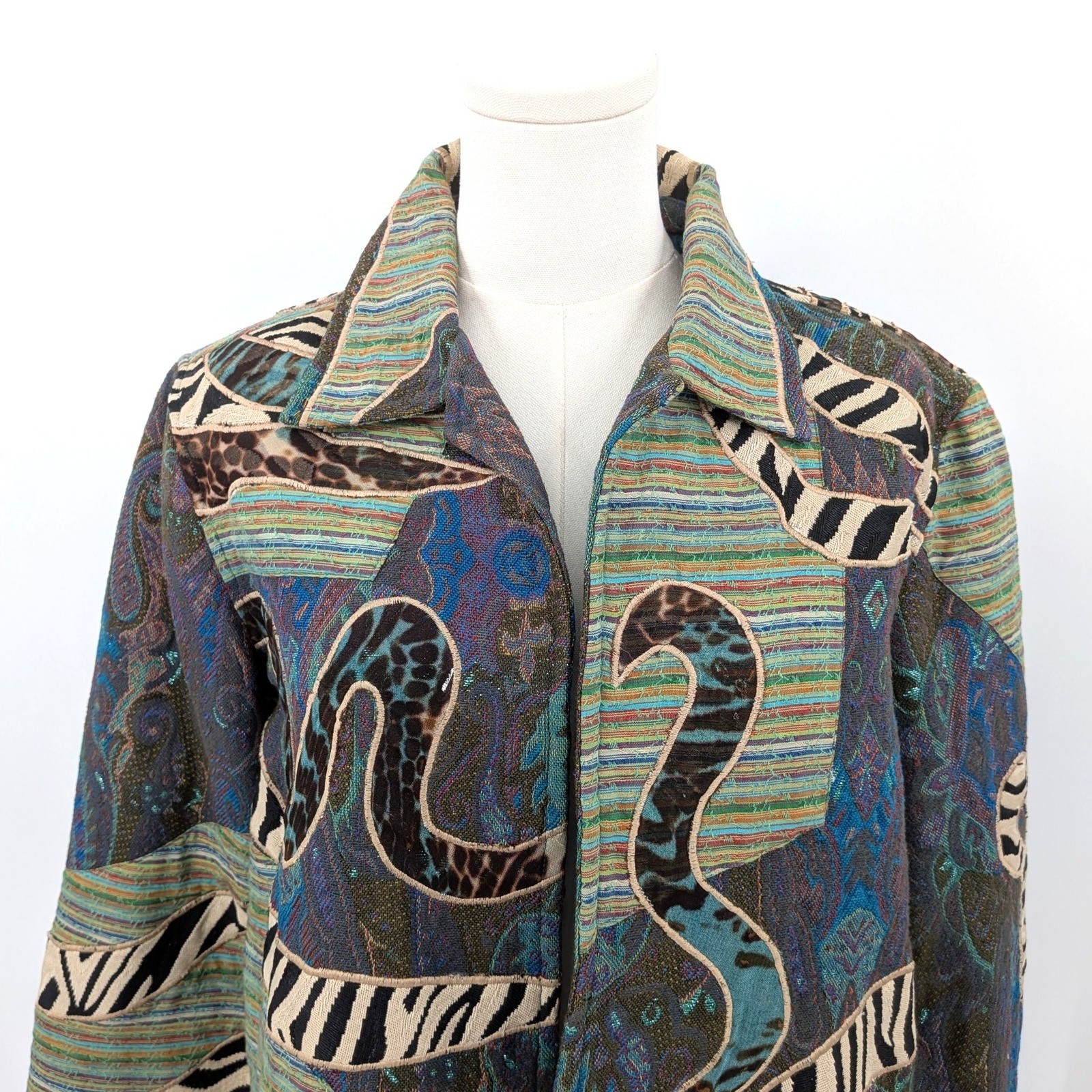 Anu Natural Life Patchwork Jacket M Tapestry Safa… - image 2