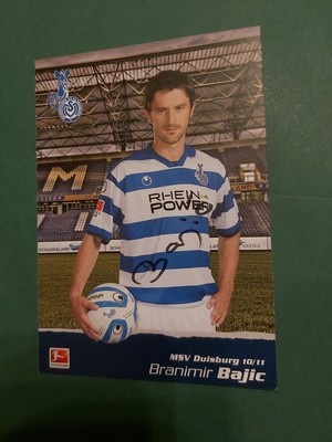MSV Duisburg, B. Bajic, autograph card, football 