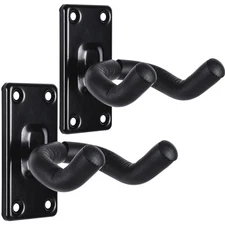 Sound harbor Guitar Hanger 2 Pack Guitar Wall Mount Hangers for Electric Acou...