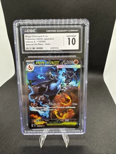 Mega Charizard x EX 110/80 M2: Inferno x Holo Japanese Edition CGC 10