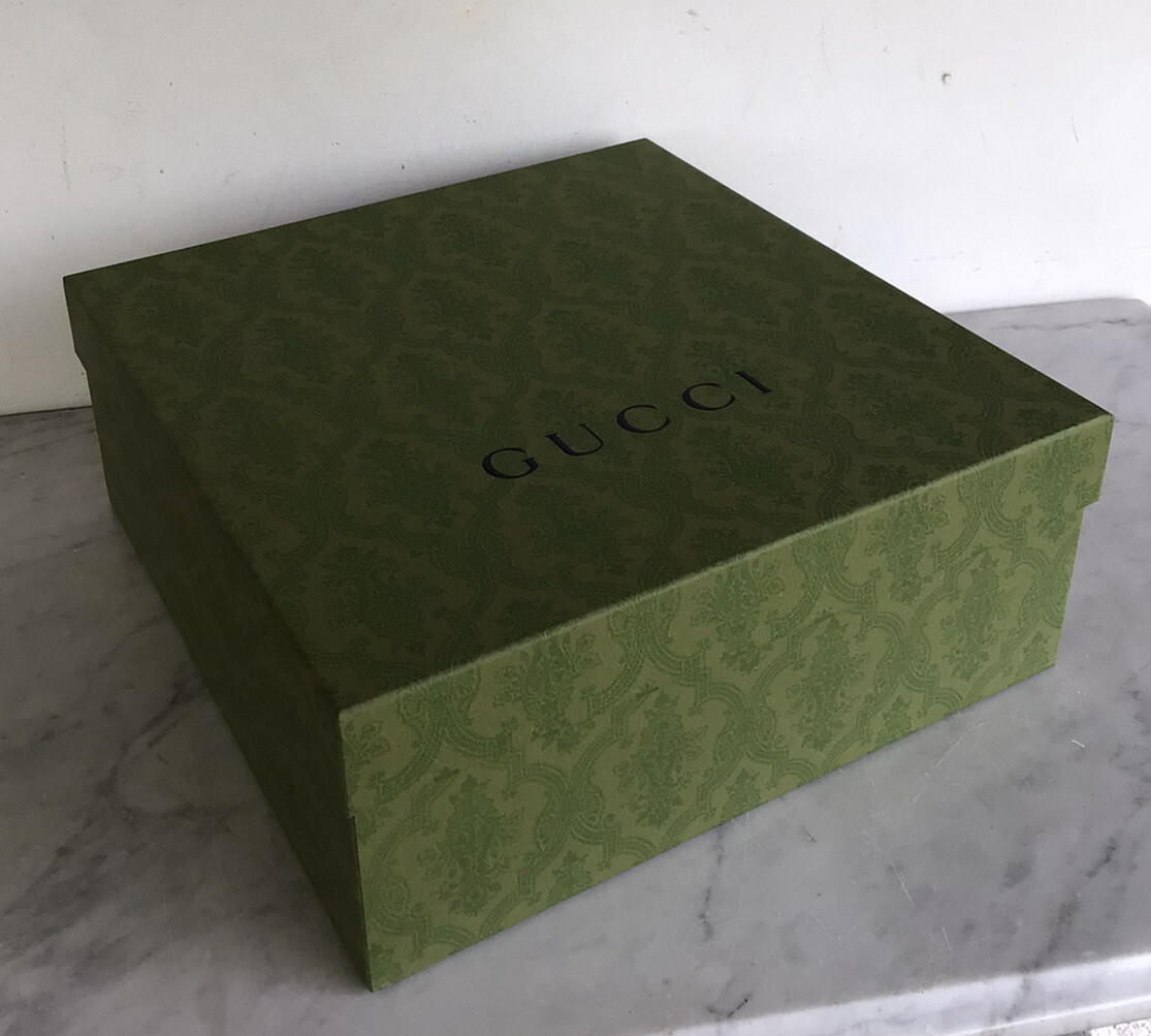 Genuine GUCCI Green Empty Gift Box 13”x 13.25”x 5.25” Italy | eBay