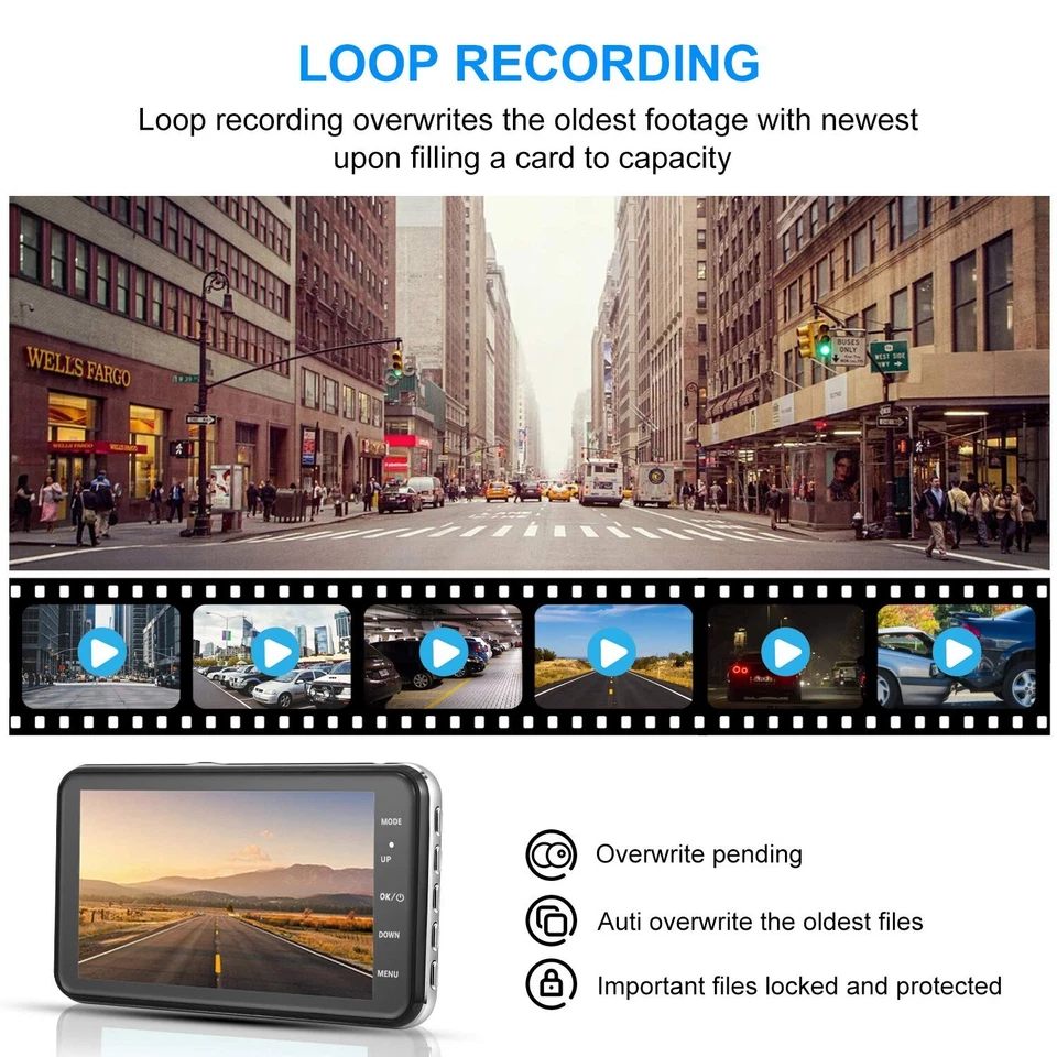 Car Dash Cam Front And Rear Camera HD 1080P NightVision With 32GB SD Memory Card - Image 4 of 4