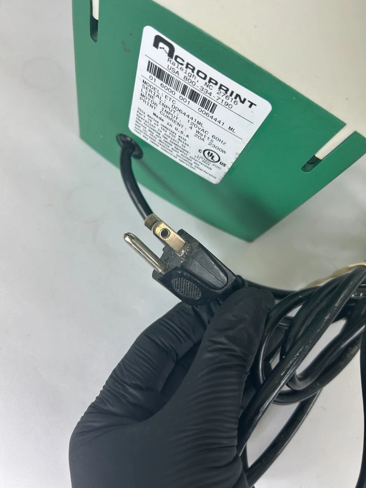 AcroPrint ETC Time Clock Key Included - Powers on! - Image 3 of 4