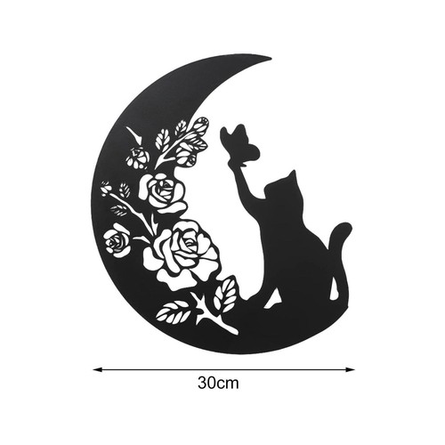 Metal Wall Decor Black Wall Art Wall Sculpture Sign for Home Bedroom - Picture 3 of 7