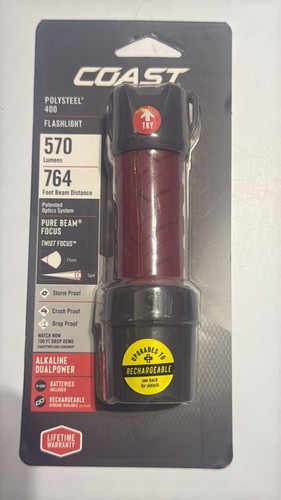 Coast Polysteel 500 Lumen 3 Modi LED Taschenlampe mit Batterien enthalten