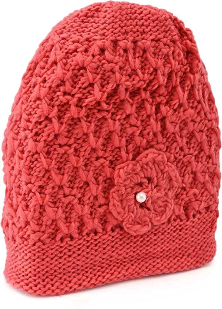 Design Winter Warm Woolen Cap Assorted Color Free Size For Women